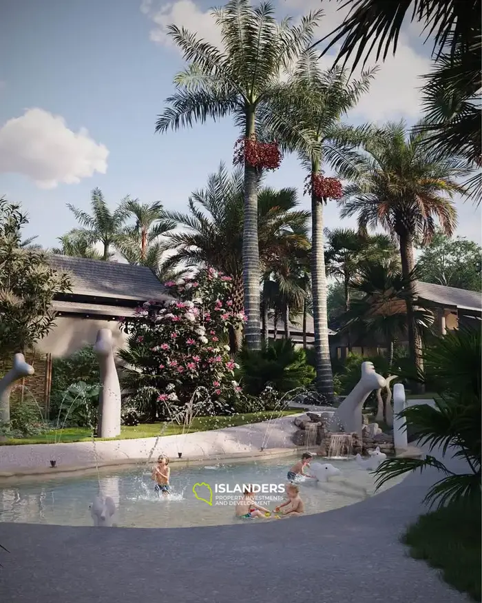 Two-bdrm villa in a complex with a swimming pool, playground and restaurant (Maenam)