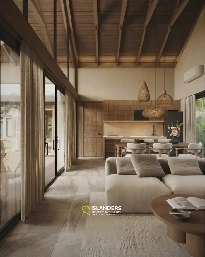 Two-bdrm villa in a complex with a swimming pool, playground and restaurant (Maenam)