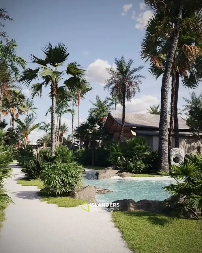 Two-bdrm villa in a complex with a swimming pool, playground and restaurant (Maenam)