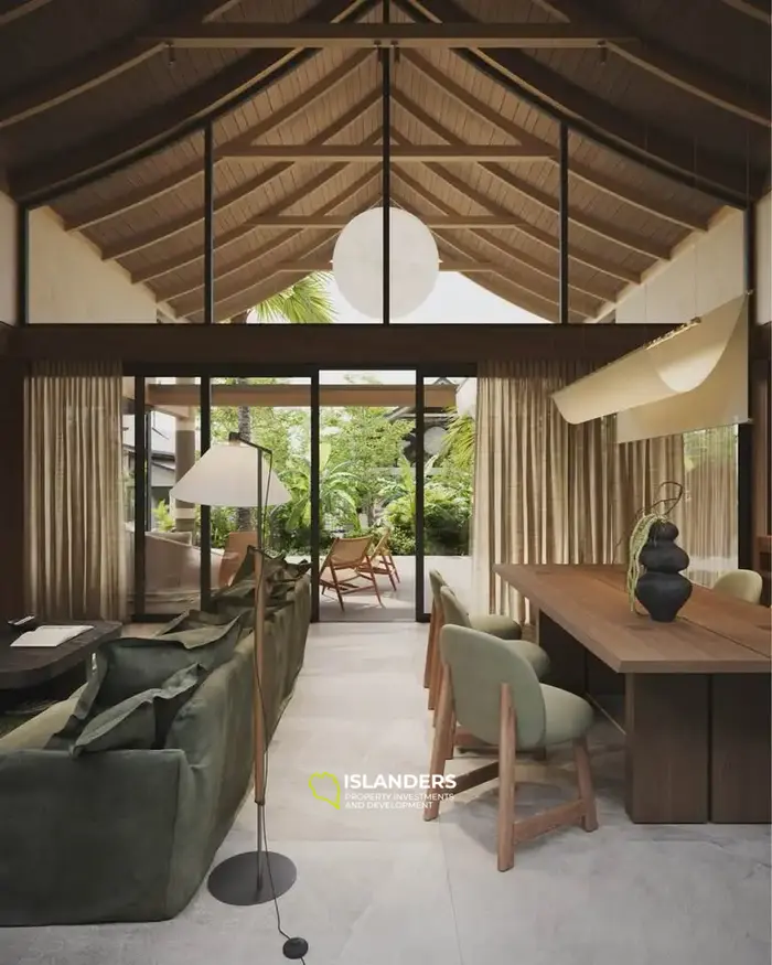 Two-bdrm villa in a complex with a swimming pool, playground and restaurant (Maenam)