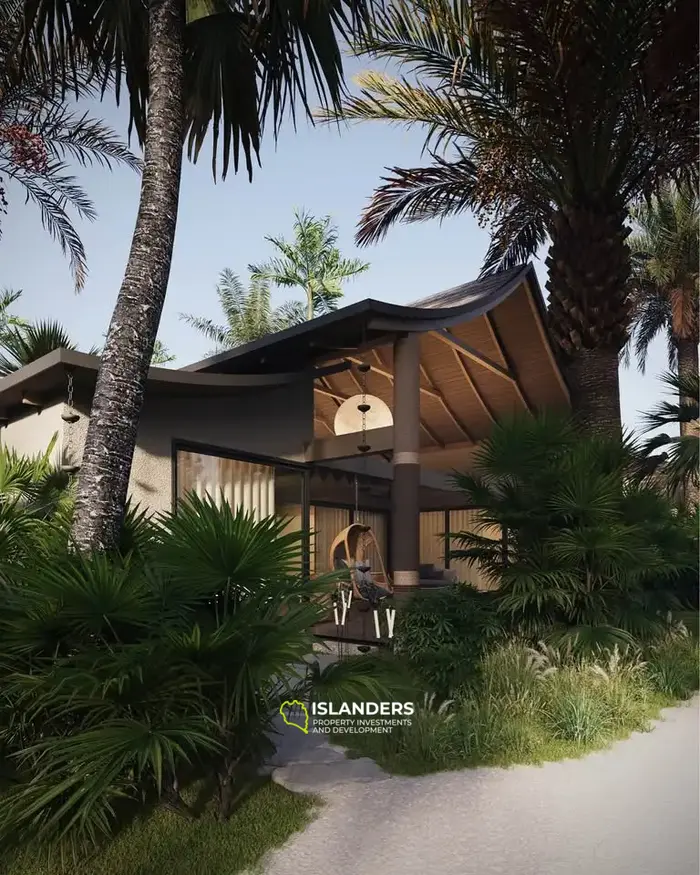 Two-bdrm villa in a complex with a swimming pool, playground and restaurant (Maenam)
