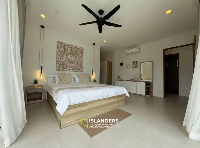 Comfortable 3-bdrm pool villa with mountain views (Lamai)