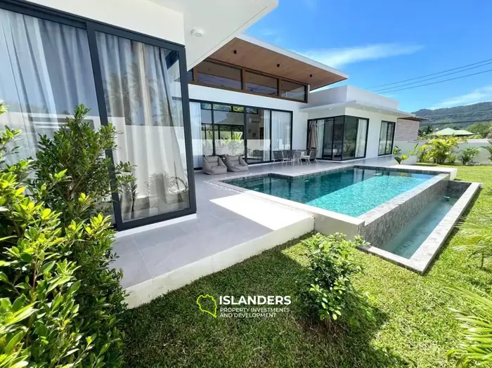 Comfortable 3-bdrm pool villa with mountain views (Lamai)