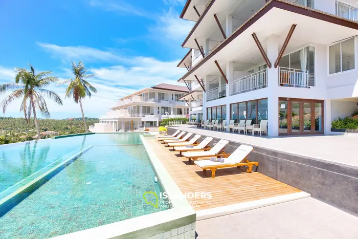 Two-bdrm apartment with a view in a complex with all amenities (Bophut) (Freehold Foreign quota)