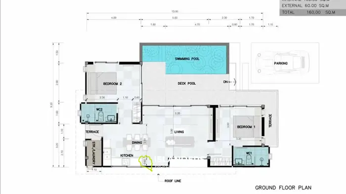 Two-bdrm pool villa with mountain view (Bophut)