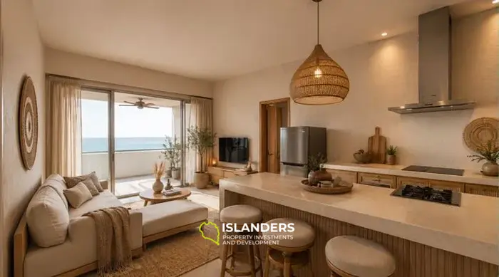 2-bdrm apartment with a pool, 5 minutes from the beach (Na Mueang)
