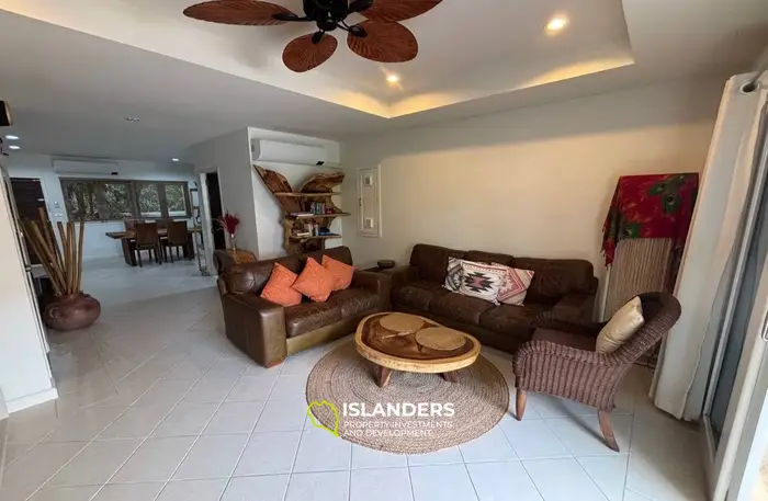 2-bdrm townhouse with shared pool in a well-maintained complex (Bangrak)