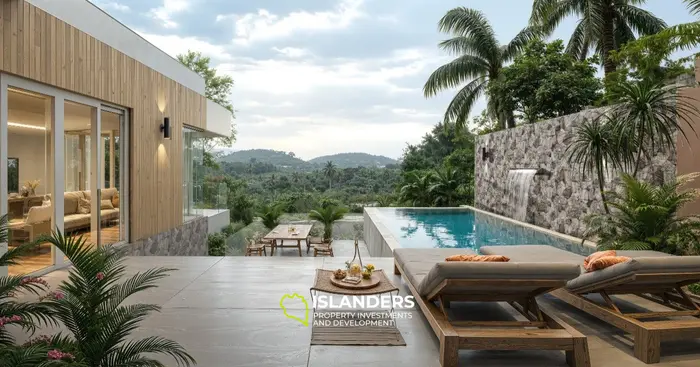 Three-bdrm pool villa with panoramic sea views (Lamai)