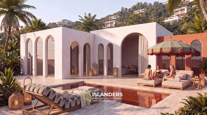 One-story 2-bdrm pool villa with panoramic sea views (Chaweng)
