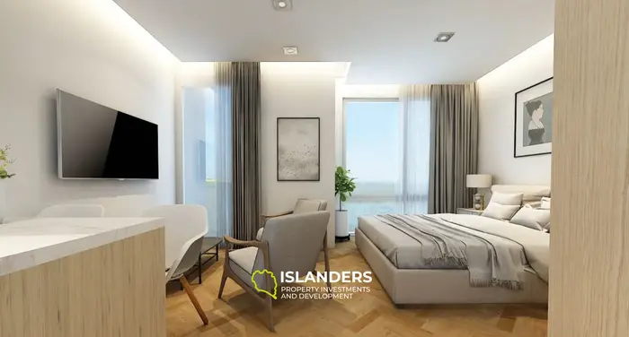 A modern studio apartment in a residential complex with well-developed infrastructure (Bophut)
