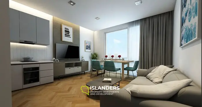 A modern studio apartment in a residential complex with well-developed infrastructure (Bophut)