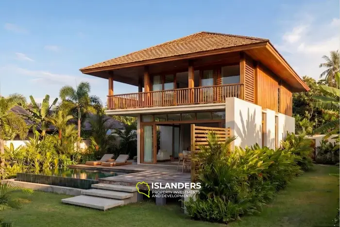 3-bdrm pool villa with sea view on a gentle slope (Bophut)