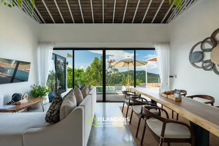 Black Moon - Seaview 2‑Bedroom Pool Villa in Mae Haad for rent