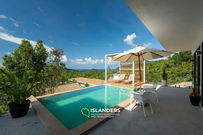 Black Moon - Seaview 2‑Bedroom Pool Villa in Mae Haad for rent