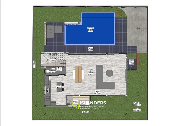 Modern 3-bdrm pool villa with views of the sea and sunsets (Maenam)