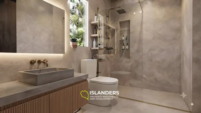 Modern 3-bdrm pool villa with views of the sea and sunsets (Maenam)