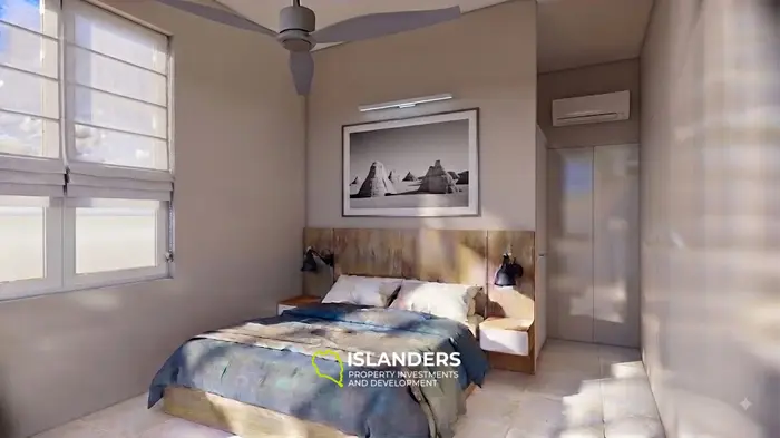 Modern 3-bdrm pool villa with views of the sea and sunsets (Maenam)
