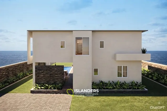 Modern 3-bdrm pool villa with views of the sea and sunsets (Maenam)