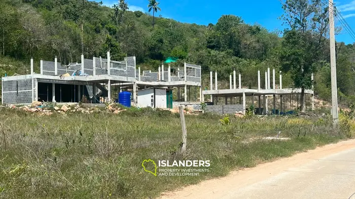 Modern 3-bdrm pool villa with views of the sea and sunsets (Maenam)