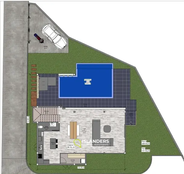 Modern 3-bdrm pool villa with views of the sea and sunsets (Maenam)
