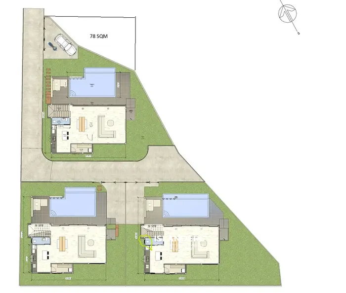 Modern 3-bdrm pool villa with views of the sea and sunsets (Maenam)