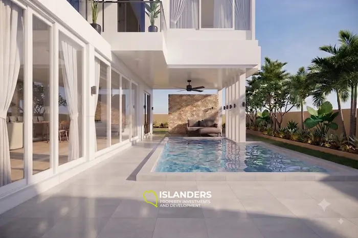Modern 3-bdrm pool villa with views of the sea and sunsets (Maenam)