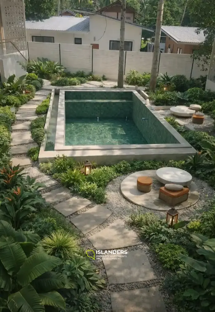 Small resort of 5 houses in Srithanu