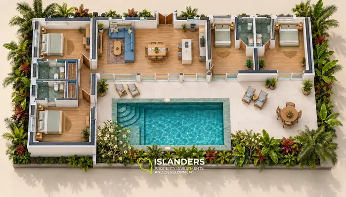🌴 4-Bedroom Private Pool Villa – Wok Tum, Koh Phangan 