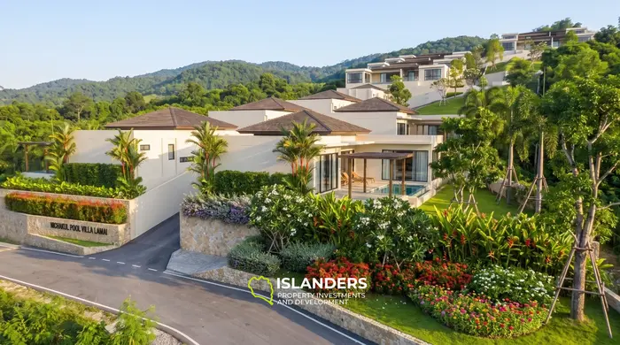 2-bdrm pool villa with panoramic views 3 minutes from the beach (Lamai)