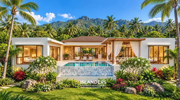 2-bdrm pool villa with panoramic views 3 minutes from the beach (Lamai)