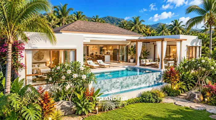 2-bdrm pool villa with panoramic views 3 minutes from the beach (Lamai)
