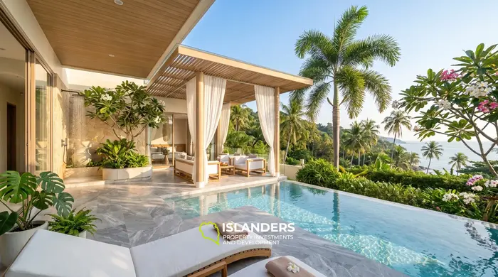 3-bdrm hillside villa with a pool and sea view (Lamai)