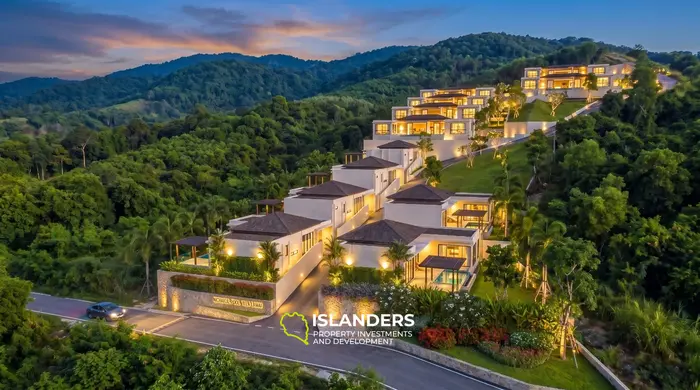 3-bdrm hillside villa with a pool and sea view (Lamai)