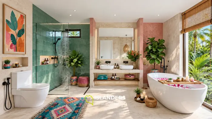 3-bdrm hillside villa with a pool and sea view (Lamai)