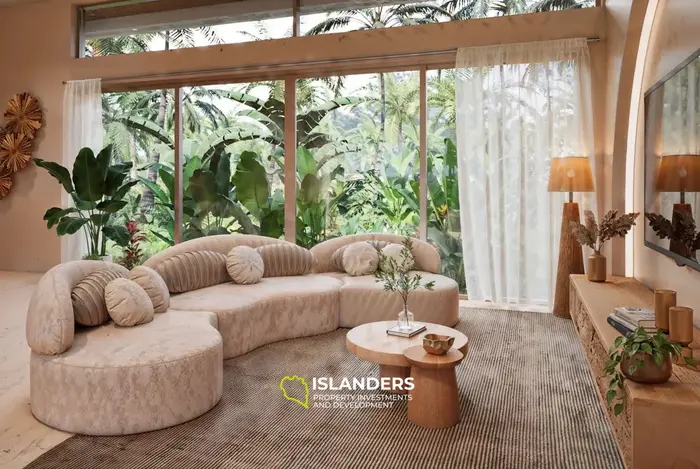 2-bdrm tropical pool villa with a palm-filled garden (Maenam)