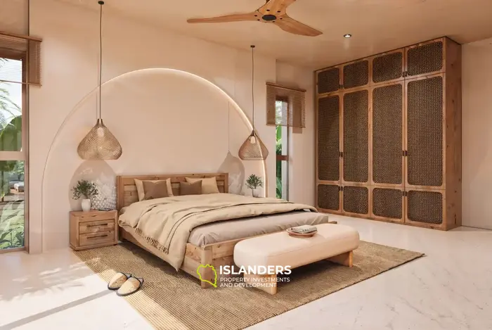 2-bdrm tropical pool villa with a palm-filled garden (Maenam)