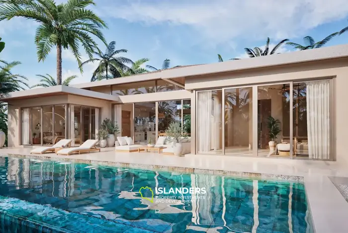 2-bdrm tropical pool villa with a palm-filled garden (Maenam)