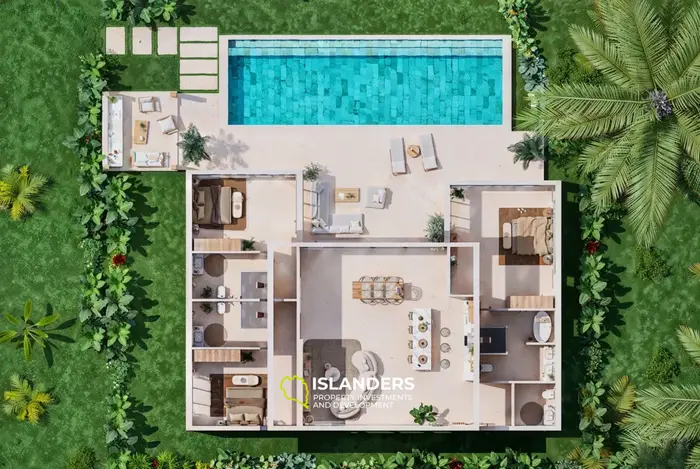 3-bdrm pool villal just 200 meters from the beach (Maenam)
