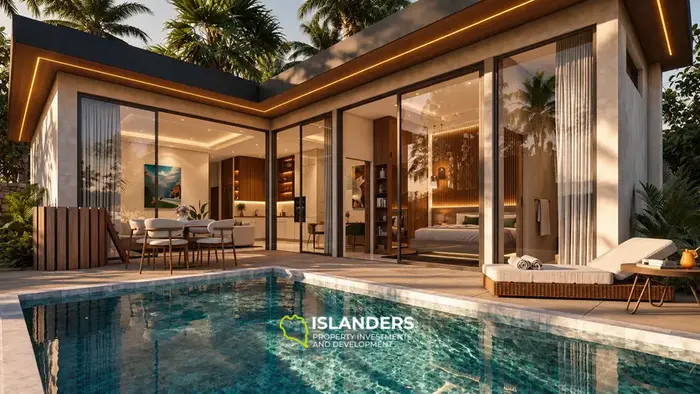 One-bdrm pool villa for comfortable living in a tropical climate (Plai Laem)