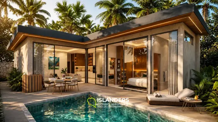 One-bdrm pool villa for comfortable living in a tropical climate (Plai Laem)