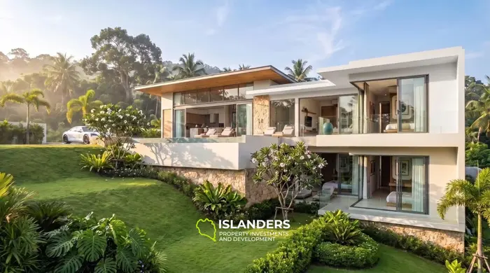 Comfortable 2-bdrm pool villa with views of the sea and tropical surroundings (Chaweng)
