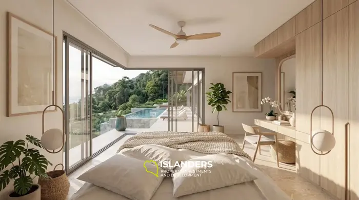 Comfortable 2-bdrm pool villa with views of the sea and tropical surroundings (Chaweng)