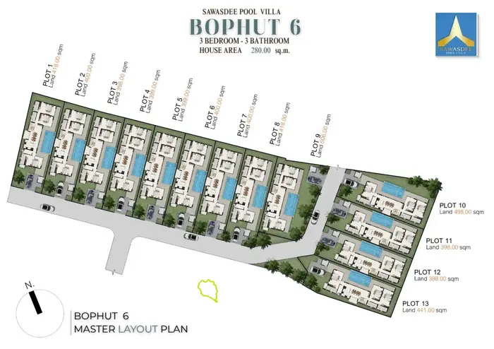 3-bdrm pool villa with convenient access to amenities (Bophut)