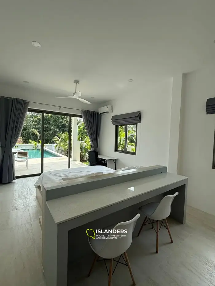 3-bdrm pool villa with a plot featuring a tropical garden (Choeng Mon)