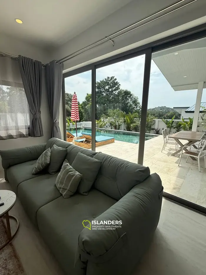 3-bdrm pool villa with a plot featuring a tropical garden (Choeng Mon)