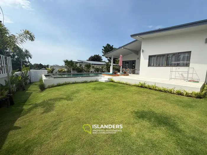 3-bdrm pool villa with a plot featuring a tropical garden (Choeng Mon)