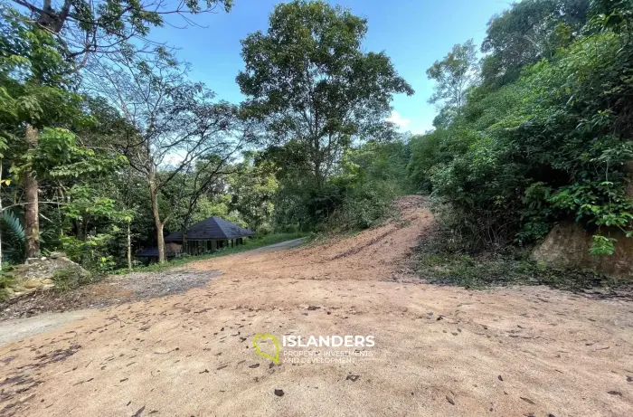 أرض مساحتها 1014 متر مربع مطلة على الغابة بالقرب من شلال ماي نام