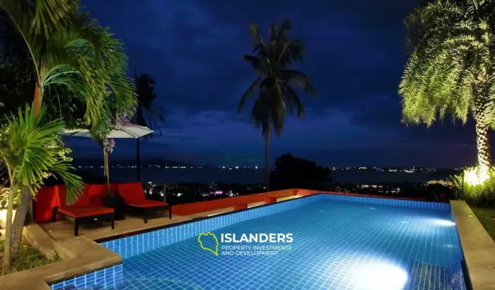 5 Bedrooms Pool Villa for Sale With 180 Degree Seaview in Bophut