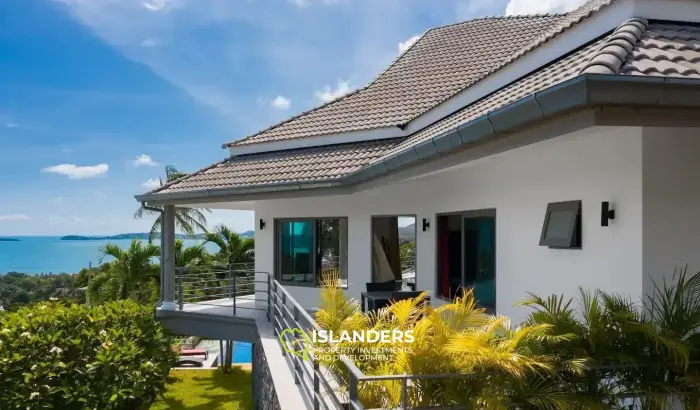 5 Bedrooms Pool Villa for Sale With 180 Degree Seaview in Bophut