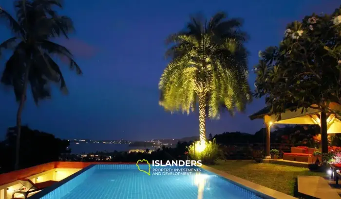 5 Bedrooms Pool Villa for Sale With 180 Degree Seaview in Bophut
